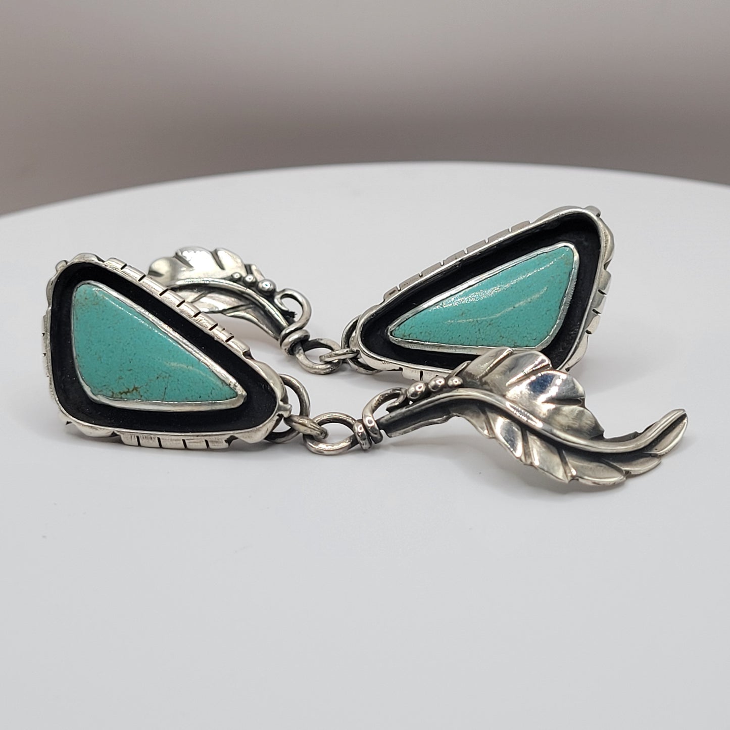 Kingman Turquoise Bolo and Earrings Set