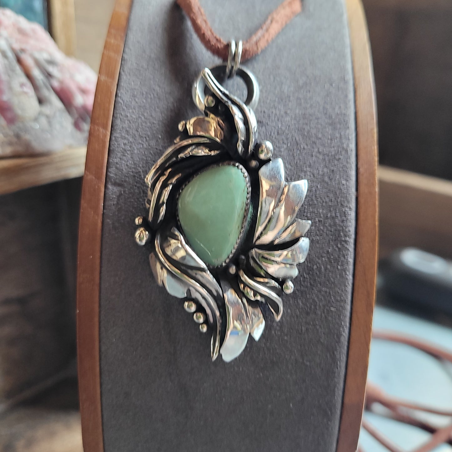 Kingman Turquoise Desert Bloom Pendant