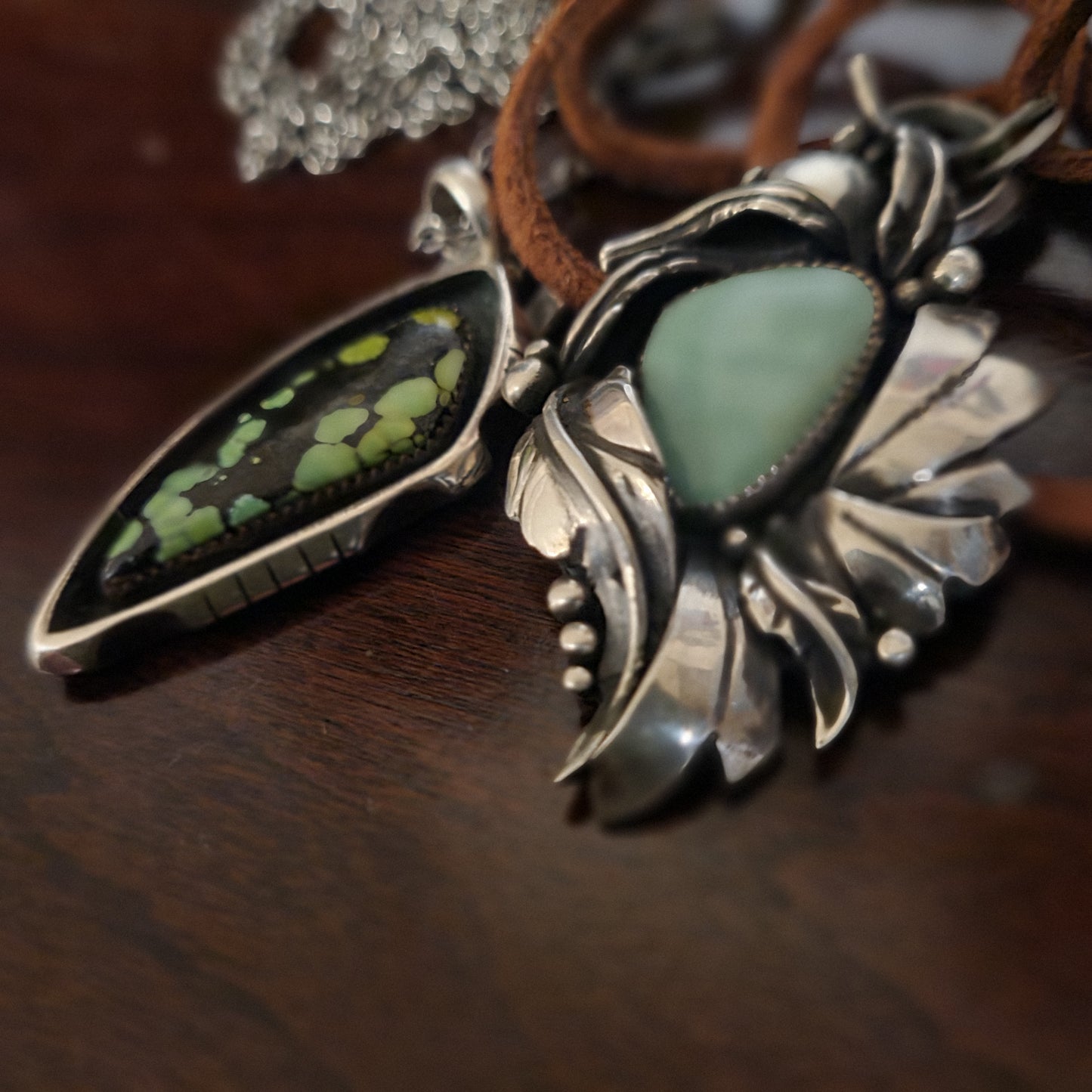 Kingman Turquoise Desert Bloom Pendant