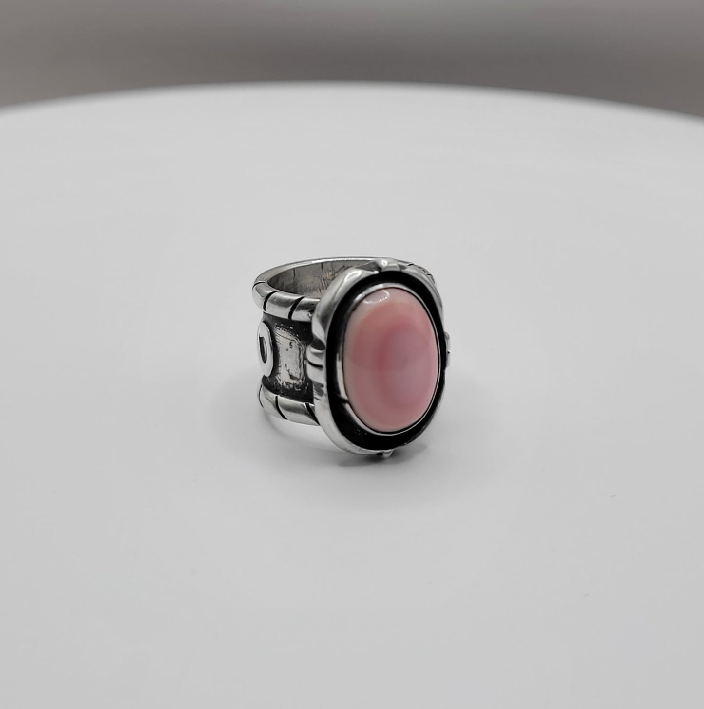 Pink Conch Shell Pinky Ring (size 5)
