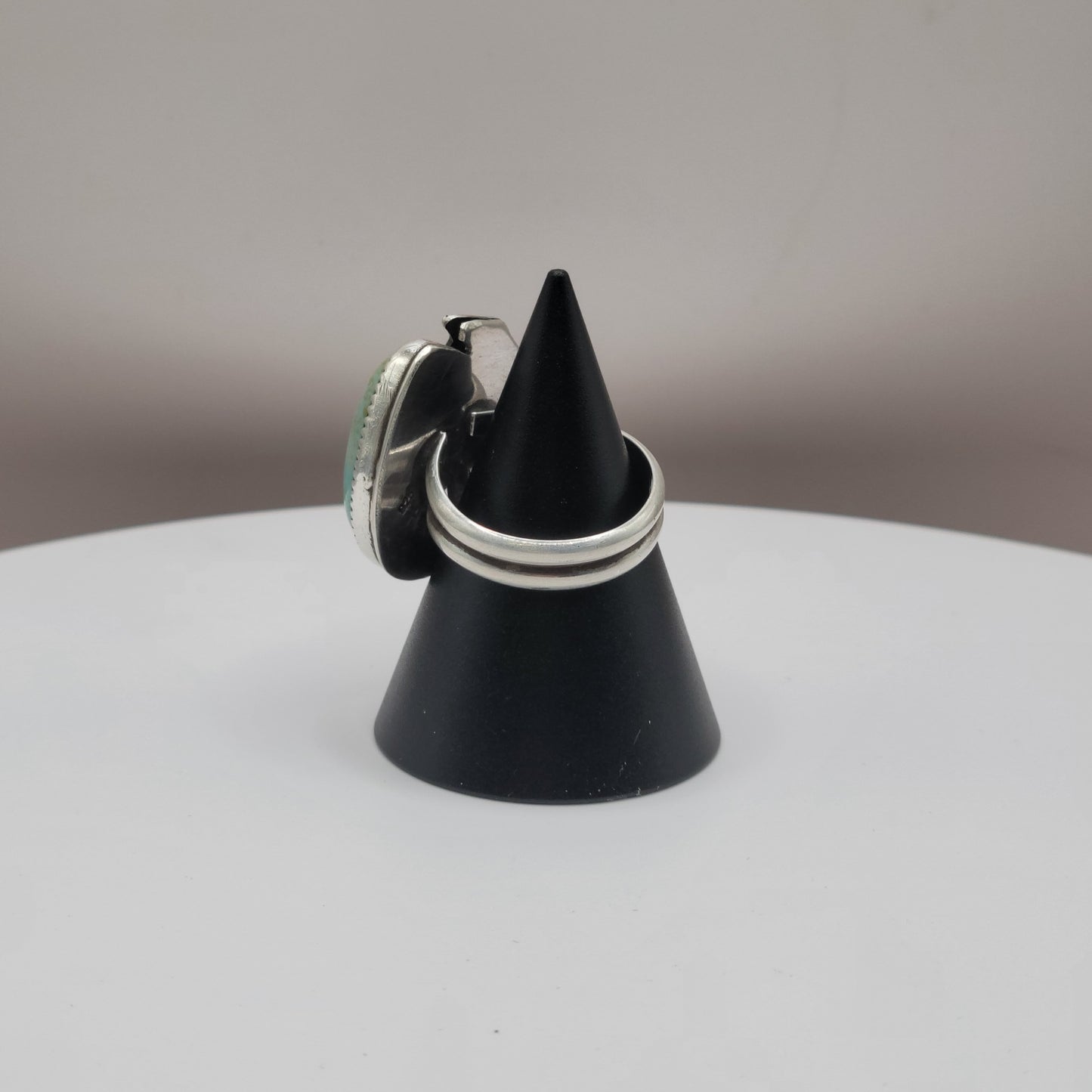 Kingman Turquoise Feather Ring