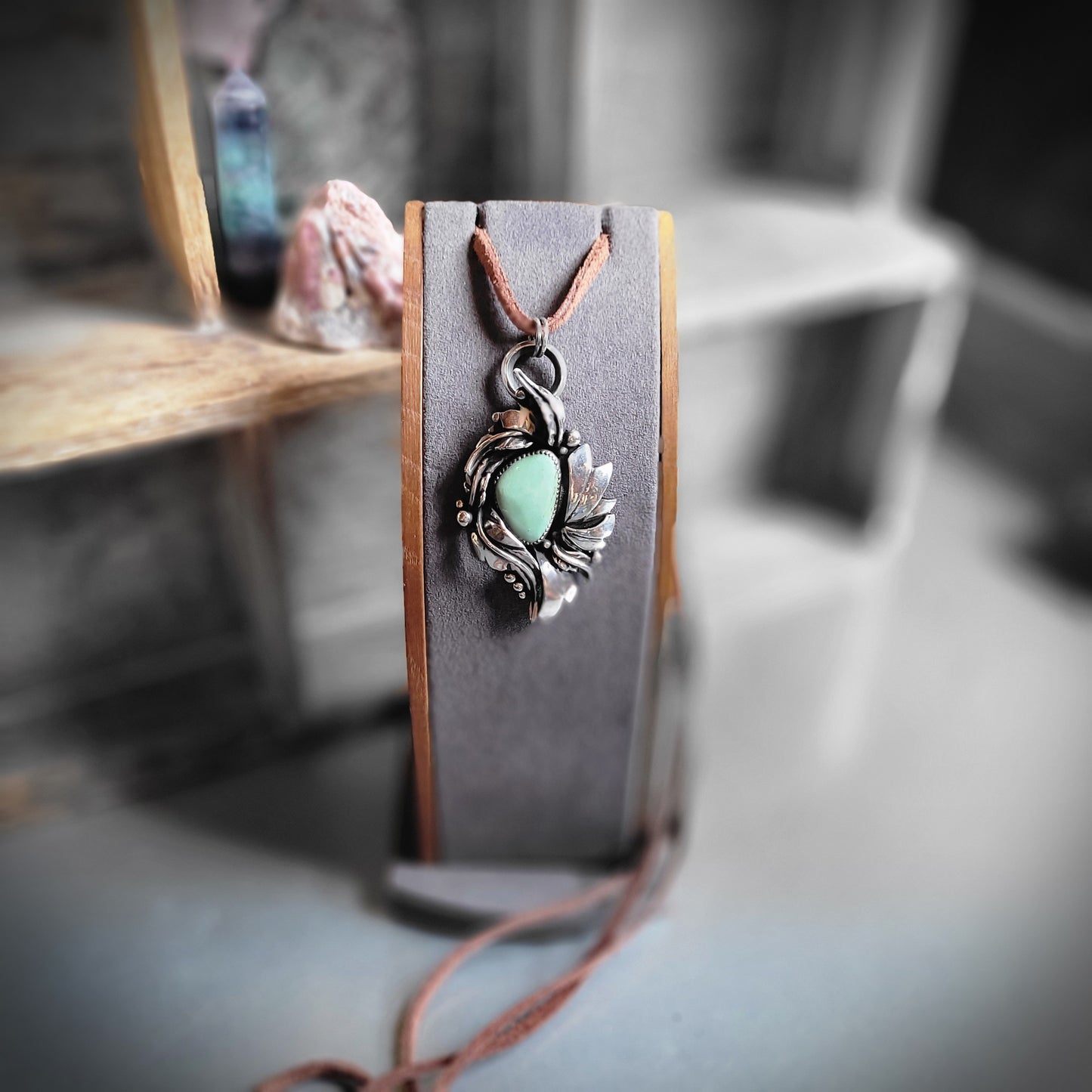 Kingman Turquoise Desert Bloom Pendant