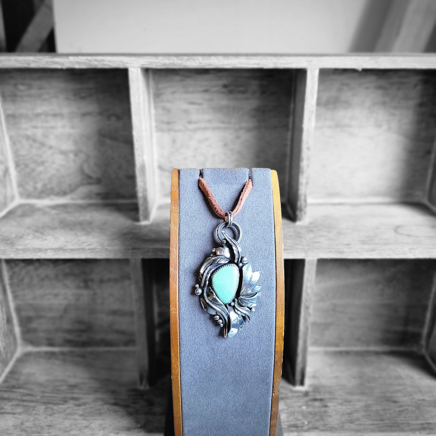 Kingman Turquoise Desert Bloom Pendant