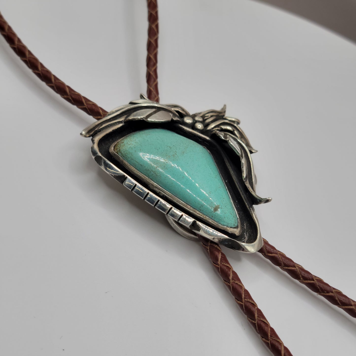 Kingman Turquoise Bolo and Earrings Set